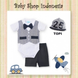 large setelan jumpsuit tuxedo putih